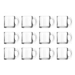 Pack of 2 Clear Glass Coffee Mugs – 13 oz Heavy-Duty Thick-Walled Cups for Hot Beverages – Durable, Elegant, Heat-Resistant Glassware for Coffee, Tea, Lattes, and More
