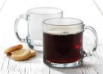 Pack of 2 Clear Glass Coffee Mugs – 13 oz Heavy-Duty Thick-Walled Cups for Hot Beverages – Durable, Elegant, Heat-Resistant Glassware for Coffee, Tea, Lattes, and More