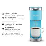 Keurig K-Mini Plus Single Serve K-Cup Pod Coffee Maker, with 6 to 12oz Brew Size, Stores up to 9 K-Cup Pods, Travel Mug Friendly, 1500 watts, Cool Aqua