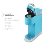 Keurig K-Mini Plus Single Serve K-Cup Pod Coffee Maker, with 6 to 12oz Brew Size, Stores up to 9 K-Cup Pods, Travel Mug Friendly, 1500 watts, Cool Aqua