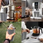 ejonirinjonir EI 8pcs Dark Grey Wheat Straw Cups,Unbreakable Plastic Reusable Cups,Plastic Tumbler Cups for Kitchen,Dishwasher Safe Water Glasses for Water, Coffee, Juice, Tea