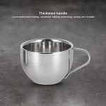 TOPINCN Coffee Cup Set, 3PCS/Set Insulated Stainless Steel Double Walled Mugs Milk Tea Cup with Saucer Spoon Set(180ml)