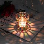 Toptime Tealight Candle Holder, Stained Glass Votive Candle Holder with Woven Pattern, Romantic Mosaic Tea Light Holder Cup for Table Centerpieces, Christmas, Birthday Party, Home Decor