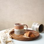 Bosmarlin Ceramic Coffee Mug Set of 4, 19 Oz, Coffee Cups with Big Handle, Microwave Safe, Unique Reactive Glaze (Multicolor)