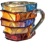 Painted Book Mug Novelty Coffee Mugs for Book Lover Gifts for Women Unique Coffee Mugs 11 Oz Cool Funny Bookish Cute Tumblers Books Worm Readers Writers Librarian Gifts Women