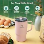 REDUCE 18 oz Hot1 Stainless Steel Insulated Mug with Temperature Adjusting Lid - Dual-Wall Vacuum, Cupholder Friendly - Keeps Drinks Hot for 6 Hours - Ideal for Coffee, Tea & Other - Sage