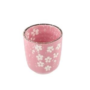 Leadigol Small Chinese Ceramic Teacup,2.91 inch, Ceramic Teacup Mug,Japanese Style Cherry Blossoms Tea Cups,for Coffee Tea