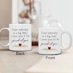 QASHWEY Sobriety Gifts for Women Men Coffee Mug, Sober Gifts Coffee Mugs, Inspirational Sober Tea Cup Gift for Women Men, Your Sobriety is a Deal I Love You and I Proud of You Coffee Cups Ceramic11oz