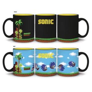 Sonic The Hedgehog Heat Changing 16-Bit Ceramic Coffee Mug | Official Collectible Cup | Holds 16 Ounces