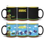 Sonic The Hedgehog Heat Changing 16-Bit Ceramic Coffee Mug | Official Collectible Cup | Holds 16 Ounces