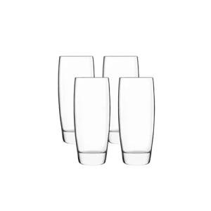 Luigi Bormioli Michelangelo Masterpiece 14.5 oz Beverage Glasses - Elegant, Durable Fine Laser-Cut Rims - Ideal for Serving Various Beverages, Dishwasher Safe, Made in Italy (Set of 4)