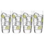 Luigi Bormioli Michelangelo Masterpiece 14.5 oz Beverage Glasses - Elegant, Durable Fine Laser-Cut Rims - Ideal for Serving Various Beverages, Dishwasher Safe, Made in Italy (Set of 4)