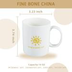 kitotik Bone China Coffee Mugs, 14 oz Ceramic Coffee Cups for Tea Espresso Latte Cappuccino, Lightweight and Durable Personalized Coffee Mug, Ceramic Coffee Mug for Home and Gifts