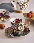Spode Creatures of Curiosity 8.5oz Teacup & Saucer Set, Snake Motif - Fine China Victorian-Inspired Tableware with 22ct Gold Rim & Handle - Elegant Afternoon Tea & Brunch Entertainment
