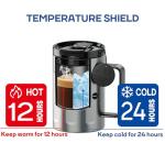 Sidagar+ 18 OZ z Stainless Steel Insulated Coffee Mug with Handle and Lid, Double Wall Vacuum Travel Mug, Tumbler Cup with Sliding Lid, Resuable Insulated Coffee Tumbler, Silver