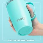 Swig Life 18oz Travel Mug, Halloween Insulated Tumbler with Handle and Lid, Travel Coffee Mug, Cup Holder Friendly, Stainless Steel 18 oz Tumbler, Reusable Insulated with Lid (Spellbound)