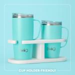 Swig Life 18oz Travel Mug, Halloween Insulated Tumbler with Handle and Lid, Travel Coffee Mug, Cup Holder Friendly, Stainless Steel 18 oz Tumbler, Reusable Insulated with Lid (Spellbound)