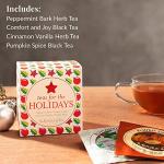 The Republic of Tea – Holiday Teas Assortment, 24 Individually-Wrapped Tea Bag Samples | Peppermint, Cinnamon, Vanilla, Pumpkin Spice
