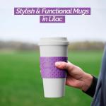 Copco Acadia 16 oz Reusable To-Go Travel Mug - BPA-Free Insulated Coffee Cup with Double-Wall Insulation, Spill-Proof Lid & Non-Slip Rubber Grip - Microwave & Dishwasher Safe (Lilac)