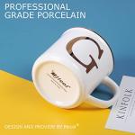 Miicol Ceramic Coffee Mug 16 oz, Monogram Coffee Cup, Golden Initial Tea Mug, Personalized Tea Cup, Unique Gift, Large Mug for Home, Office, Letter G