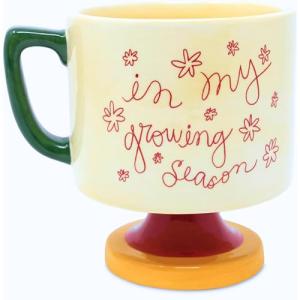 ban.do Novelty Ceramic Mug, 10 Ounce Coffee and Tea Cup with Handle, Vintage Inspired Mug (In My Growing Season)