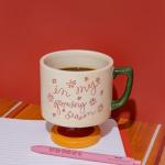 ban.do Novelty Ceramic Mug, 10 Ounce Coffee and Tea Cup with Handle, Vintage Inspired Mug (In My Growing Season)