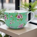 LJIMICAORO Large 24oz Coffee Cups Soup Mugs with Handles Traditional Large Cup Large Bone China Coffee Mugs Cup for Soups Cereals