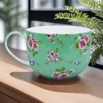 LJIMICAORO Large 24oz Coffee Cups Soup Mugs with Handles Traditional Large Cup Large Bone China Coffee Mugs Cup for Soups Cereals