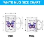 Hyturtle Personalized Christian Mug - Religious Christian Gifts For Women - Encouragement Religious Gifts For Mom Her - Bible Verse Present Decor - Custom Name Coffee Cup Ceramic Mug 11 oz 15 oz