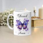 Hyturtle Personalized Christian Mug - Religious Christian Gifts For Women - Encouragement Religious Gifts For Mom Her - Bible Verse Present Decor - Custom Name Coffee Cup Ceramic Mug 11 oz 15 oz