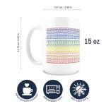 Hogg Hidden Message Coffee Mug - FDT Mug, 15 oz Ceramic Secret Message Coffee Cup, Anti MAGA Cup, Funny Liberal Gifts, Democrat Gag Gift, Subtle Anti MAGA Merchandise