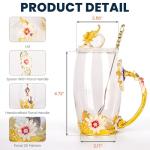Macorner You Are Gifts Personalized Enamel Flower Tea Cup, Bible Verse Tea Cup, Motivation Gift for Girl Woman