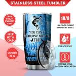 KOIXA Wolf Coffee Cup Tumbler With Lid - 20oz Travel Mug - Wildlife Animal Theme - Perfect For Wolf Lovers - Birthday Gifts For Men