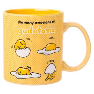 Silver Buffalo Sanrio The Many Emotions of Gudetama Lazy Egg Ceramic Mug, 20 Ounces