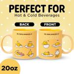 Silver Buffalo Sanrio The Many Emotions of Gudetama Lazy Egg Ceramic Mug, 20 Ounces