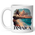 Jamaica Ceramic Coffee Mug 11oz Caribbean Reggae Culture – Tea Coffee Mug with Comfortable Grip – Unique Travel Gift Cup for Office or Home – Vibrant Long-Lasting Print ID44991