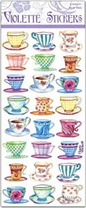 Violette Stickers Teacups Modern, Clear