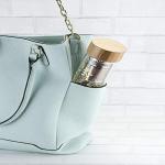 Pinky Up Blair Travel Infuser Mug, Double-Walled Glass, Stainless Steel Strainer, 16 Oz, Bouquet