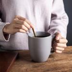 AmorArc 12 OZ Coffee Mugs, Matte Gray Coffee Cups with Large Handle for Man, Woman, Ceramic Coffee Mugs Set of 12 for Latte/Cappuccino/Cocoa/Milk, Dishwasher & Microwave Safe