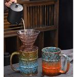 Yellow and Red 20 oz Ceramic Coffee Mugs - Large, Dishwasher and Microwave Safe for Office and Home