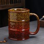Yellow and Red 20 oz Ceramic Coffee Mugs - Large, Dishwasher and Microwave Safe for Office and Home