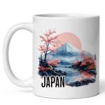 Japan Ceramic Coffee Mug 11oz Asia Ancient Culture Land of the Rising Sun – Tea Coffee Mug with Comfortable Grip – Unique Travel Gift Cup for Office or Home – Vibrant Long-Lasting Print ID44991