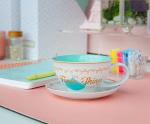 Silver Buffalo The Office Finer Things Club Tea Gold Foil Boxed Ceramic Teacup and Saucer, 12 Ounces