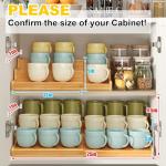 Hongtamoya 3-Tier Expandable Bamboo Mug Holder For Countertop Coffee Cup Holder Display Mug Organizer Mug Rack for Coffee Bar Organizer Mug Shelf for Cabinet for Kitchen, Home