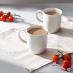 Hartorfic Coffee Mugs Set of 4 – 16 oz Porcelain Ceramic Mugs with Handle, Stackable Non-Toxic & Lead Free, Microwaveable Latte Cups for Kitchen, Tea & Cappuccino White