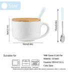 BigNoseDeer Whale Mug Cute Mugs with 3D Ceramic Whale Inside Kawaii Blue Whale Coffee Mug with Lid and Spoon Coffee Cups Tea Cups Cute Ctuff and Cute Gifts Birthday Gifts for Women 13.5oz