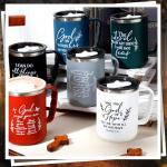 Nitial 6 Pcs 17 oz Christian Coffee Mugs with Lid and Straw Religious Bible Verse Christian Gifts Insulated Inspirational Bible Affirmations Tumbler for Friend Men Women Favor (Multicolor)