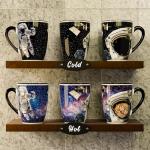 Color Changing Astronaut Cat Coffee Mug 15oz – Heat Sensitive Space Cup with Galaxy Reveal – Funny Novelty Gift, Magic Mug, Unique Cosmic Collectible and gift for Cat Lovers, Christmas & Birthday