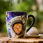 Color Changing Astronaut Cat Coffee Mug 15oz – Heat Sensitive Space Cup with Galaxy Reveal – Funny Novelty Gift, Magic Mug, Unique Cosmic Collectible and gift for Cat Lovers, Christmas & Birthday