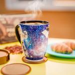 Color Changing Astronaut Cat Coffee Mug 15oz – Heat Sensitive Space Cup with Galaxy Reveal – Funny Novelty Gift, Magic Mug, Unique Cosmic Collectible and gift for Cat Lovers, Christmas & Birthday